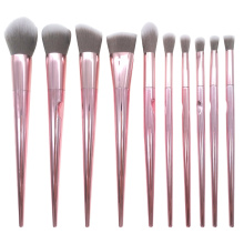 Black/pink makeup brush 10pcs pink makeup brush set box package for makeup brush
